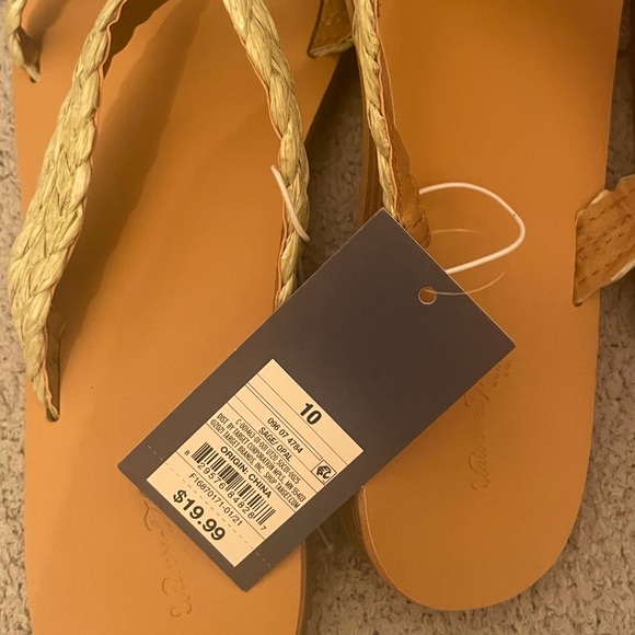 Universal Thread NTW Opal Strappy Slide Sandals Womens Sage Green Woven Size 10 - Picture 6 of 6